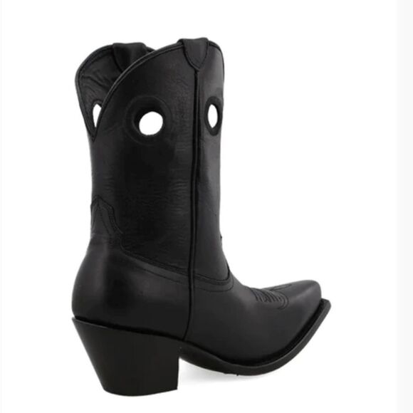 Black Star Matador Western Booties- Black - Picture 2 of 12